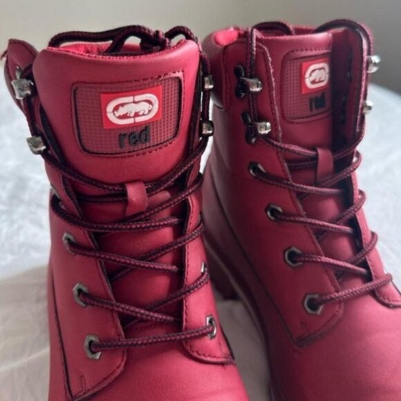 Ecko Unlimited NEW Women's High-Top Red Boot, JAY-01L, Perfect Condition. Size 8 - Picture 2 of 8